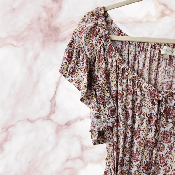 Cynthia Rowley Bohemian Floral Print Mini Dress Size L - Picture 4 of 6